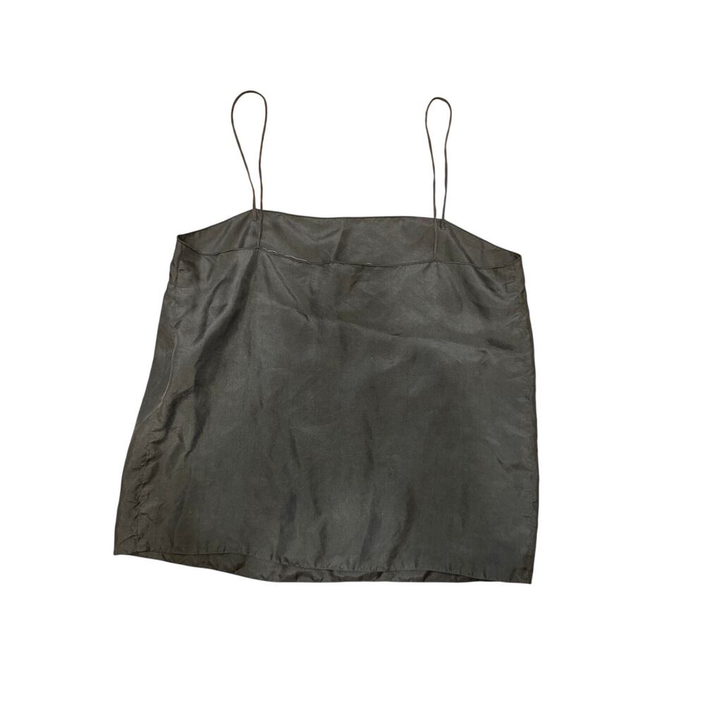 Golden Goose Deluxe Brand Silk Camisole Dark Teal Straight Neckline Size Medium - Picture 2 of 5
